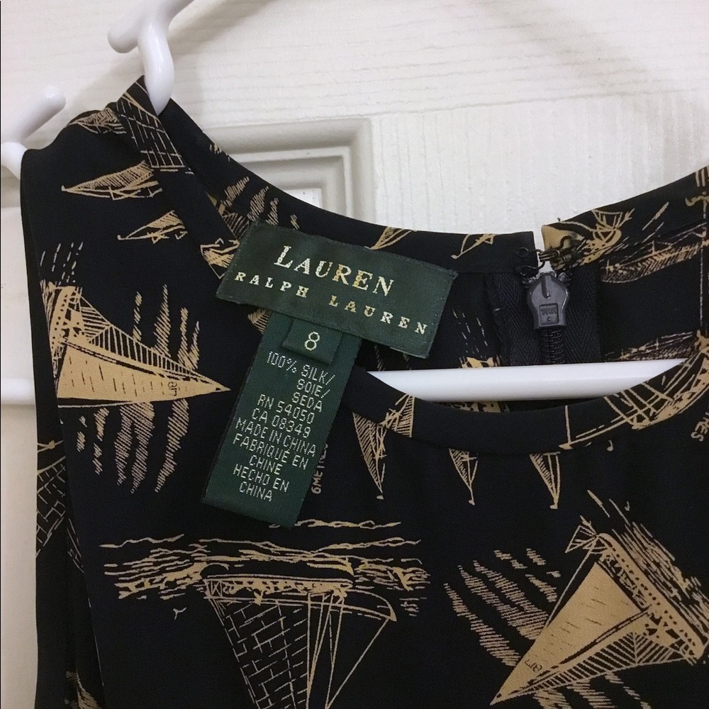 Lauren Ralph Lauren Sailboat Silk Maxi Dress
